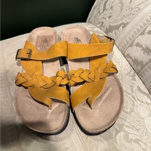 Yellow Suede Women's Sandals